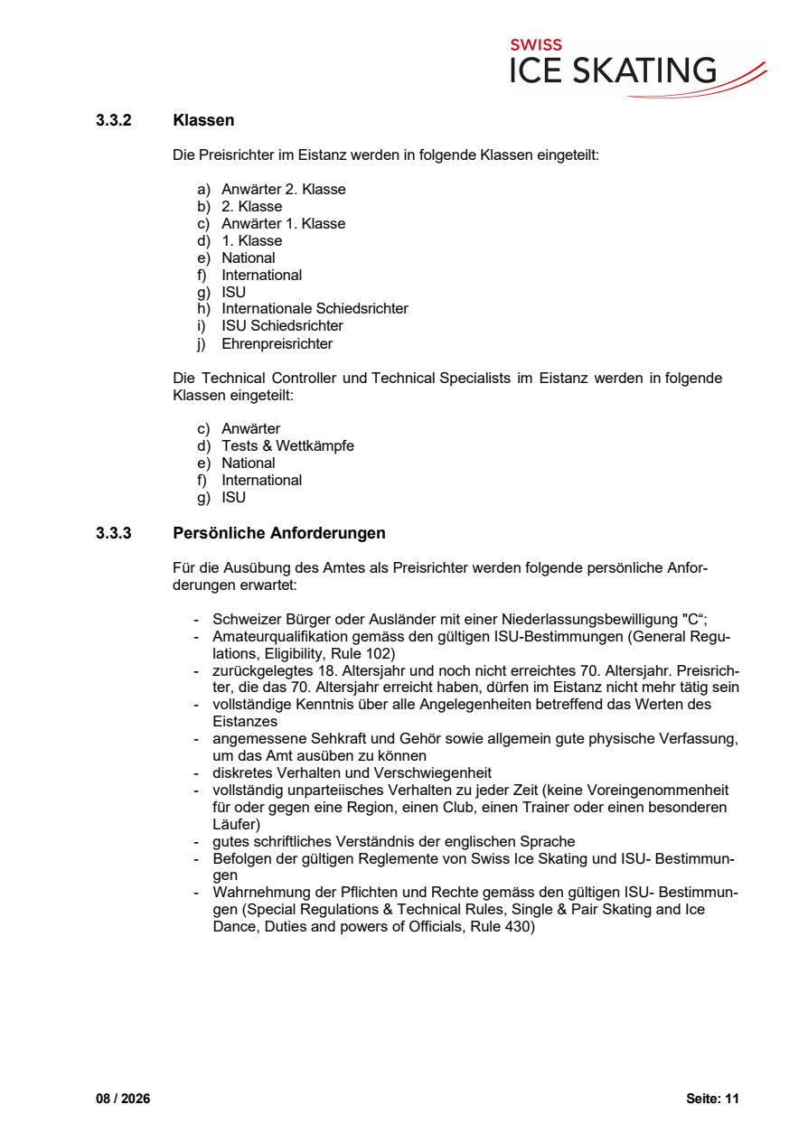 Technisches Reglement Eistanz, August 2026 original page 11