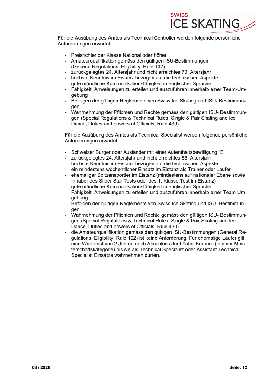 Technisches Reglement Eistanz, August 2026 original page 12