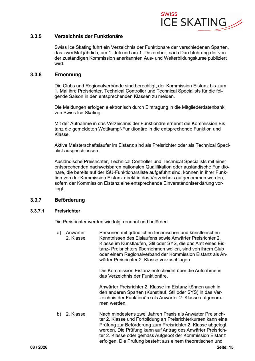 Technisches Reglement Eistanz, August 2026 original page 15