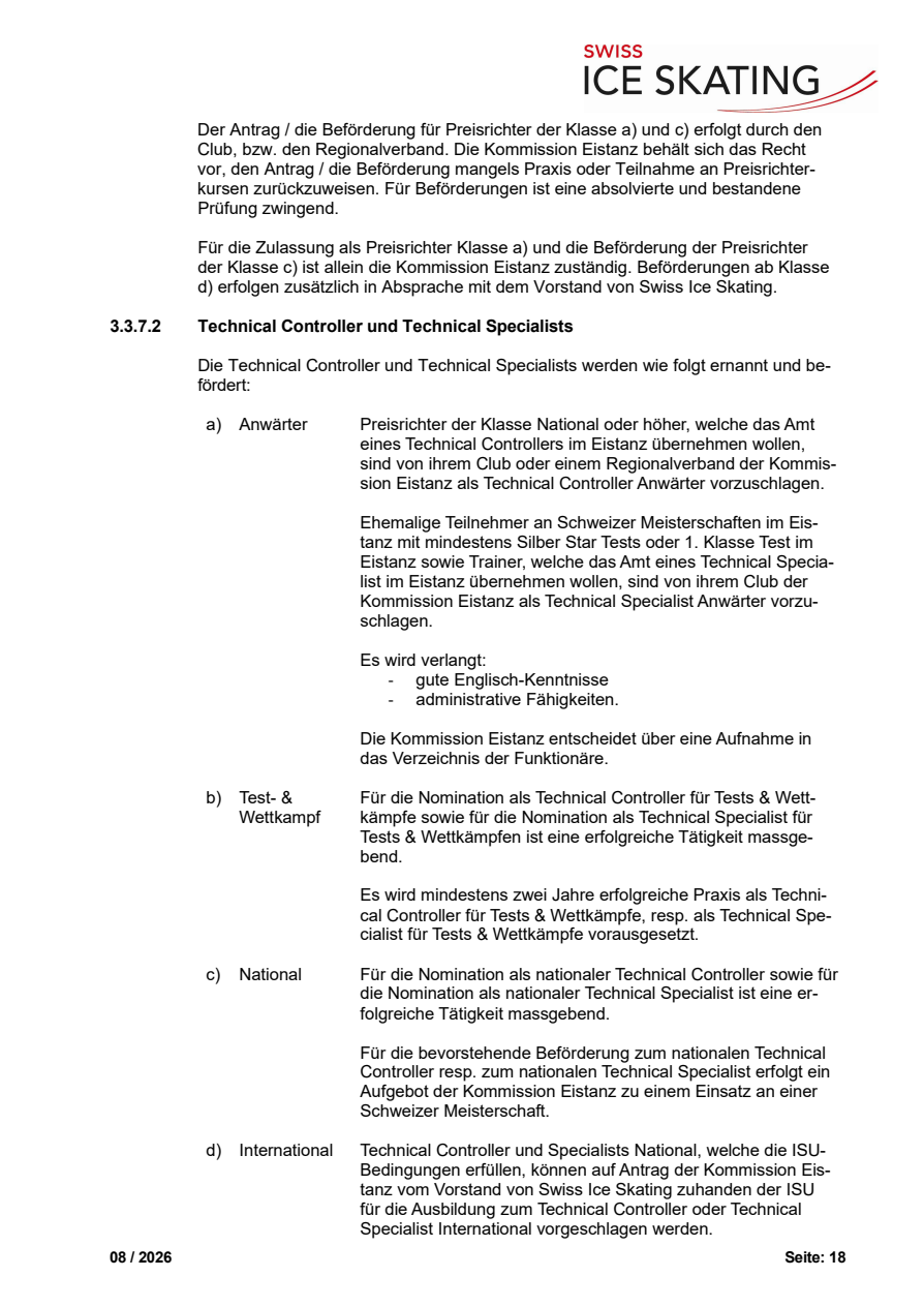 Technisches Reglement Eistanz, August 2026 original page 18