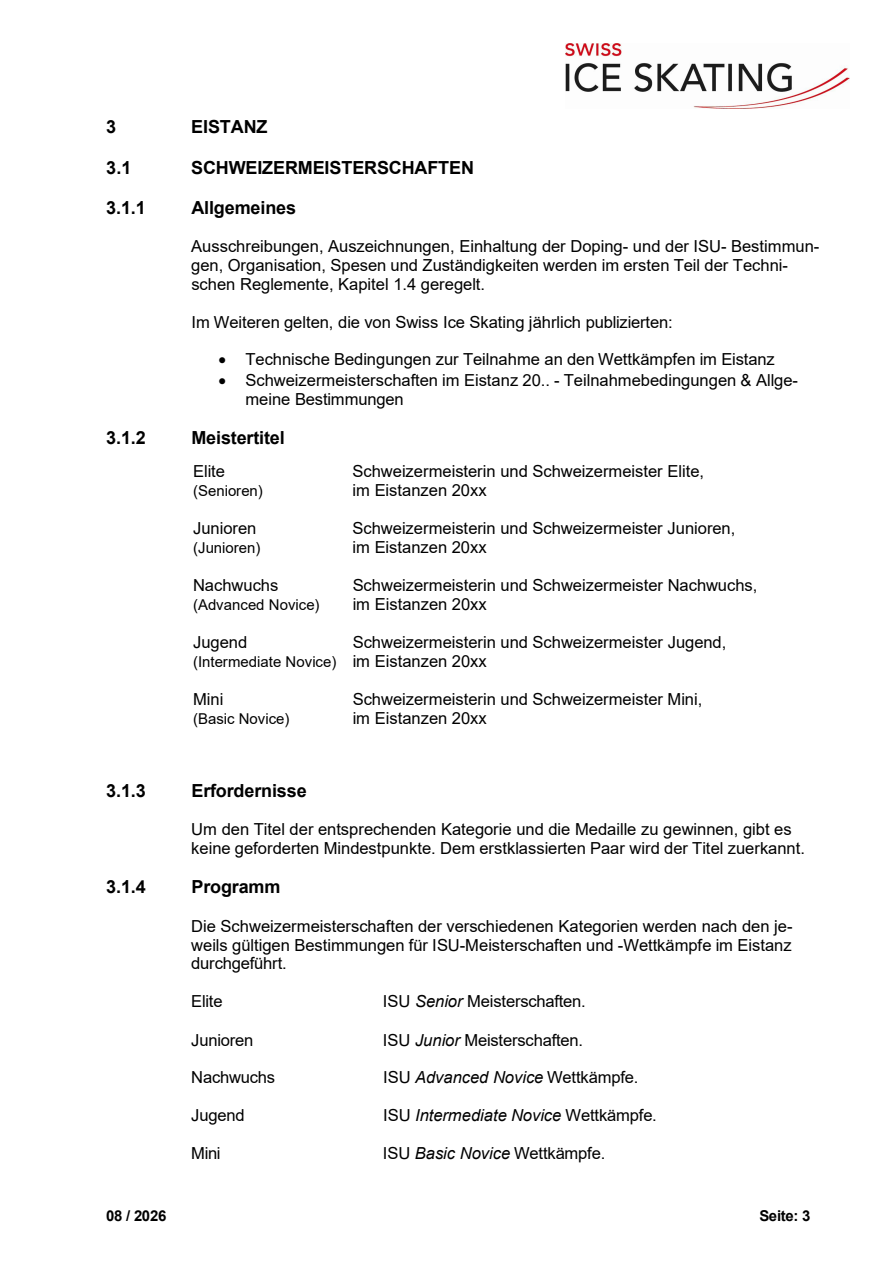 Technisches Reglement Eistanz, August 2026 original page 3