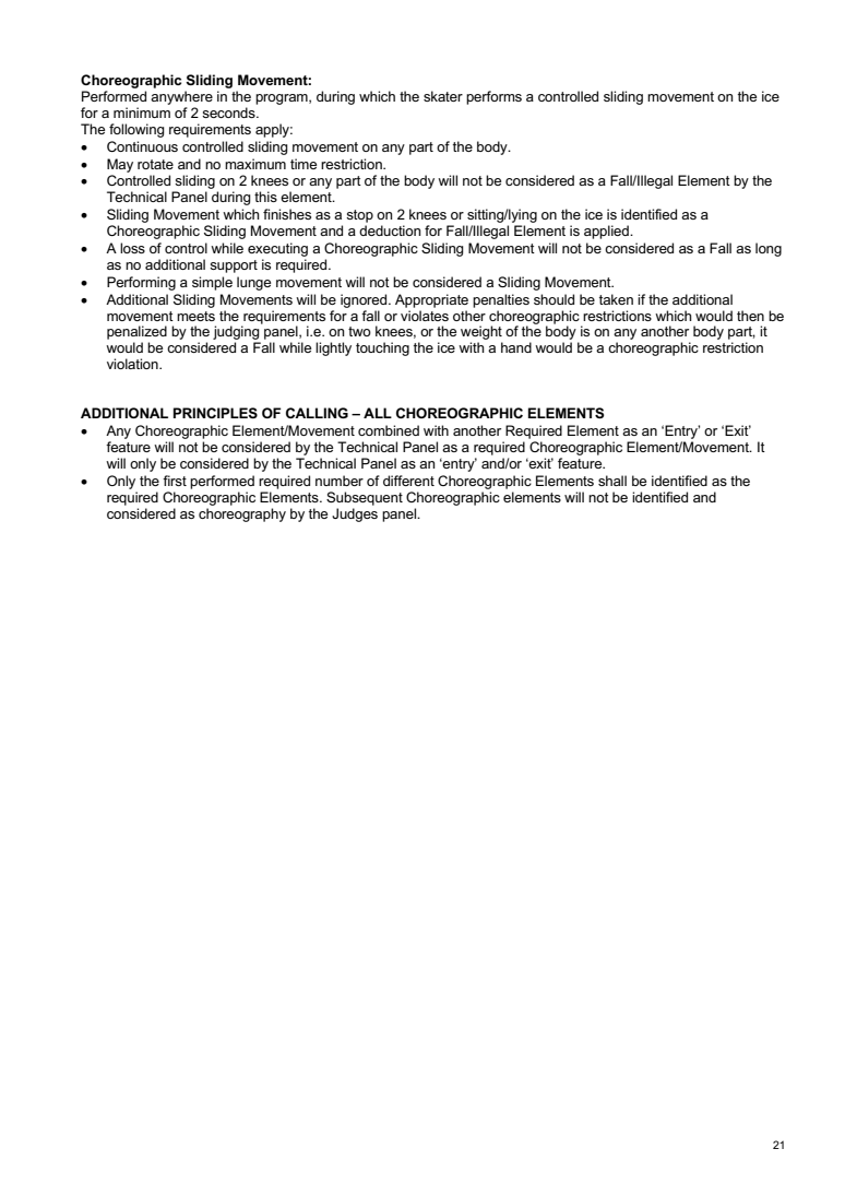 INTERNATIONAL SOLO ICE DANCE COMPETITION GUIDELINES – TECHNICAL RULES AND LEVEL REQUIREMENTS 2026-2027 original page 21