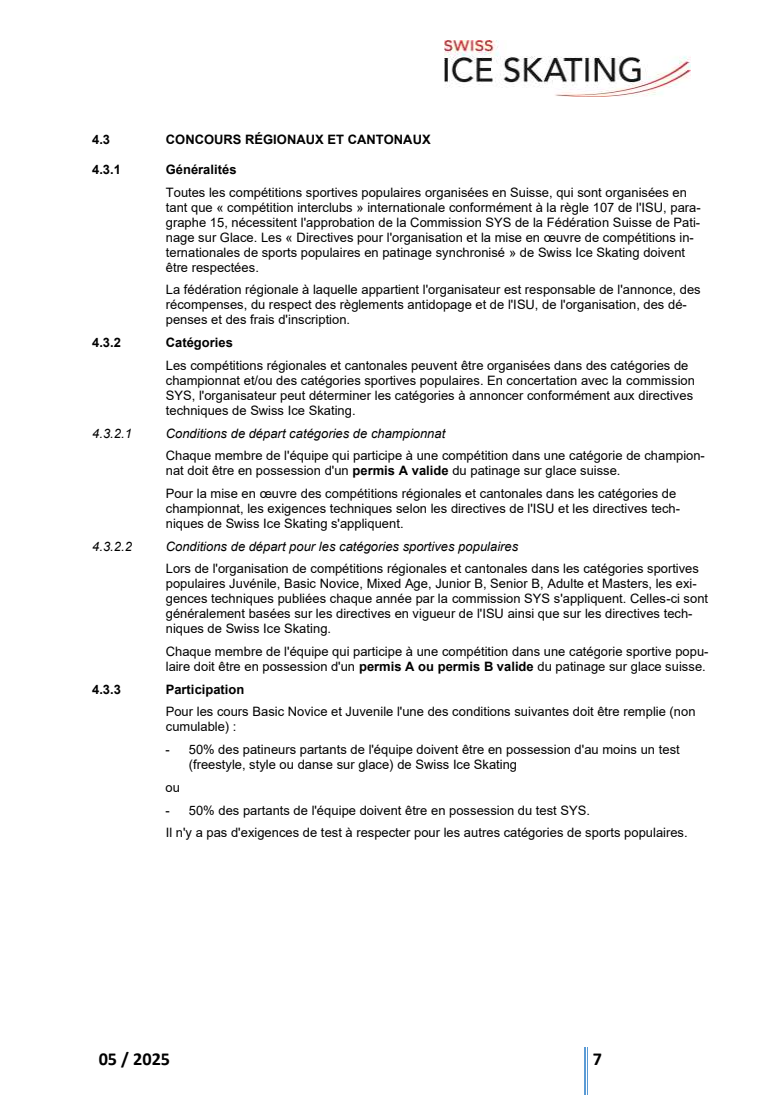 RÈGLEMENTS TECHNIQUES DU PATINAGE SYNCHRONISÉ INCL. RÈGLEMENT DES FONTIONNAIRES original page 7