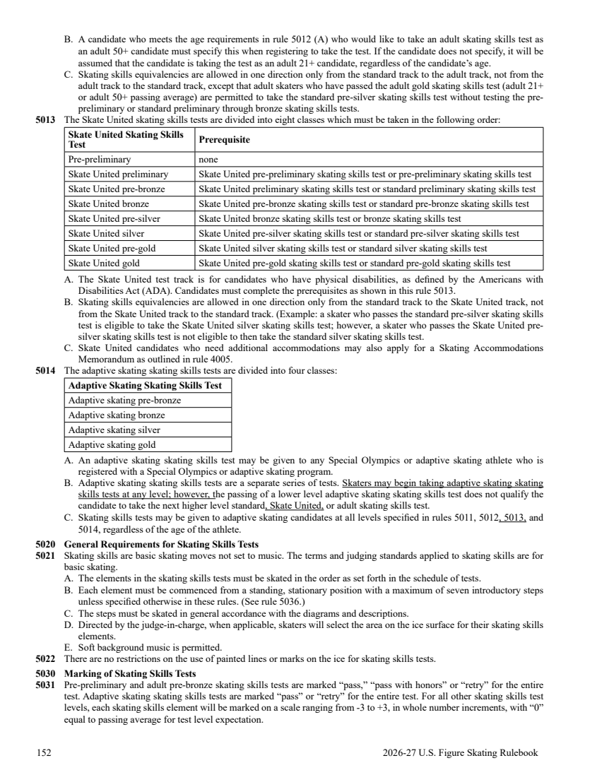 2026/27 US skating skills rules and diagrams original page 152