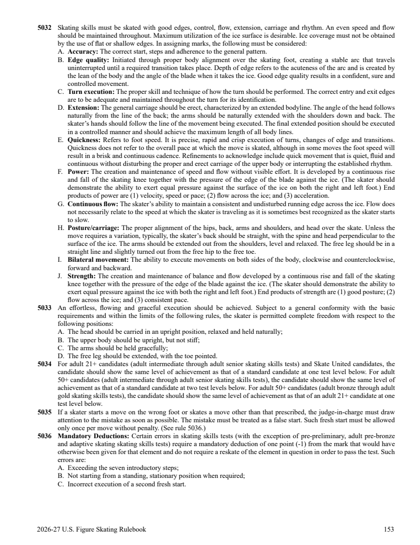 2026/27 US skating skills rules and diagrams original page 153